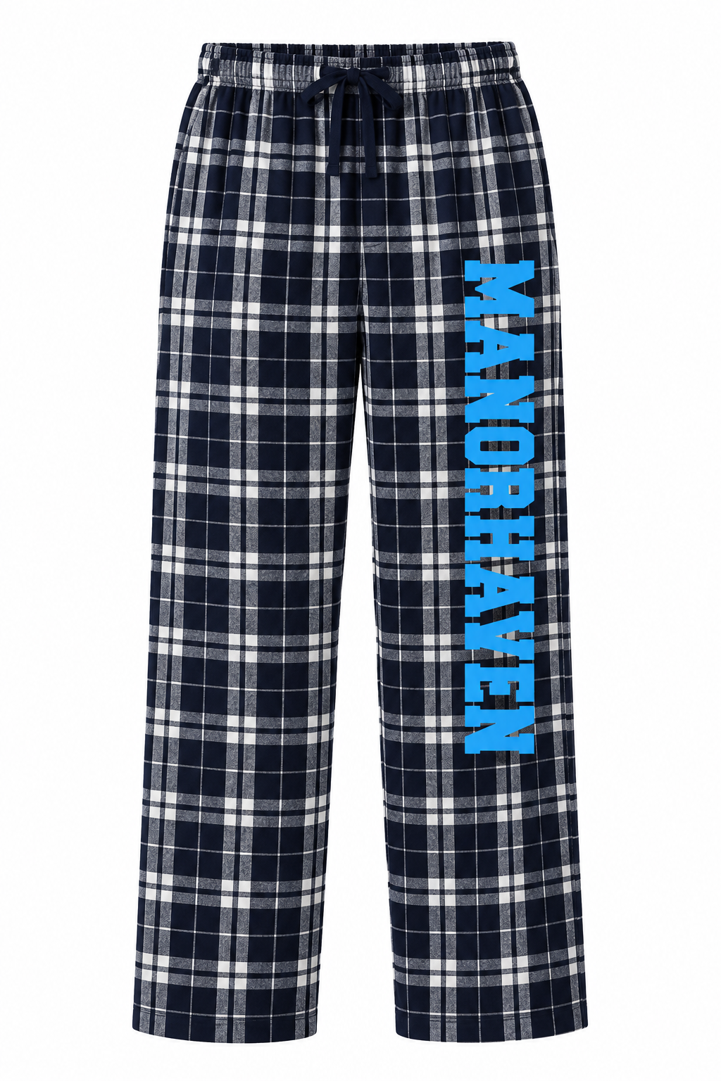 NEW! Plaid Pajama Pants with Blue Manorhaven