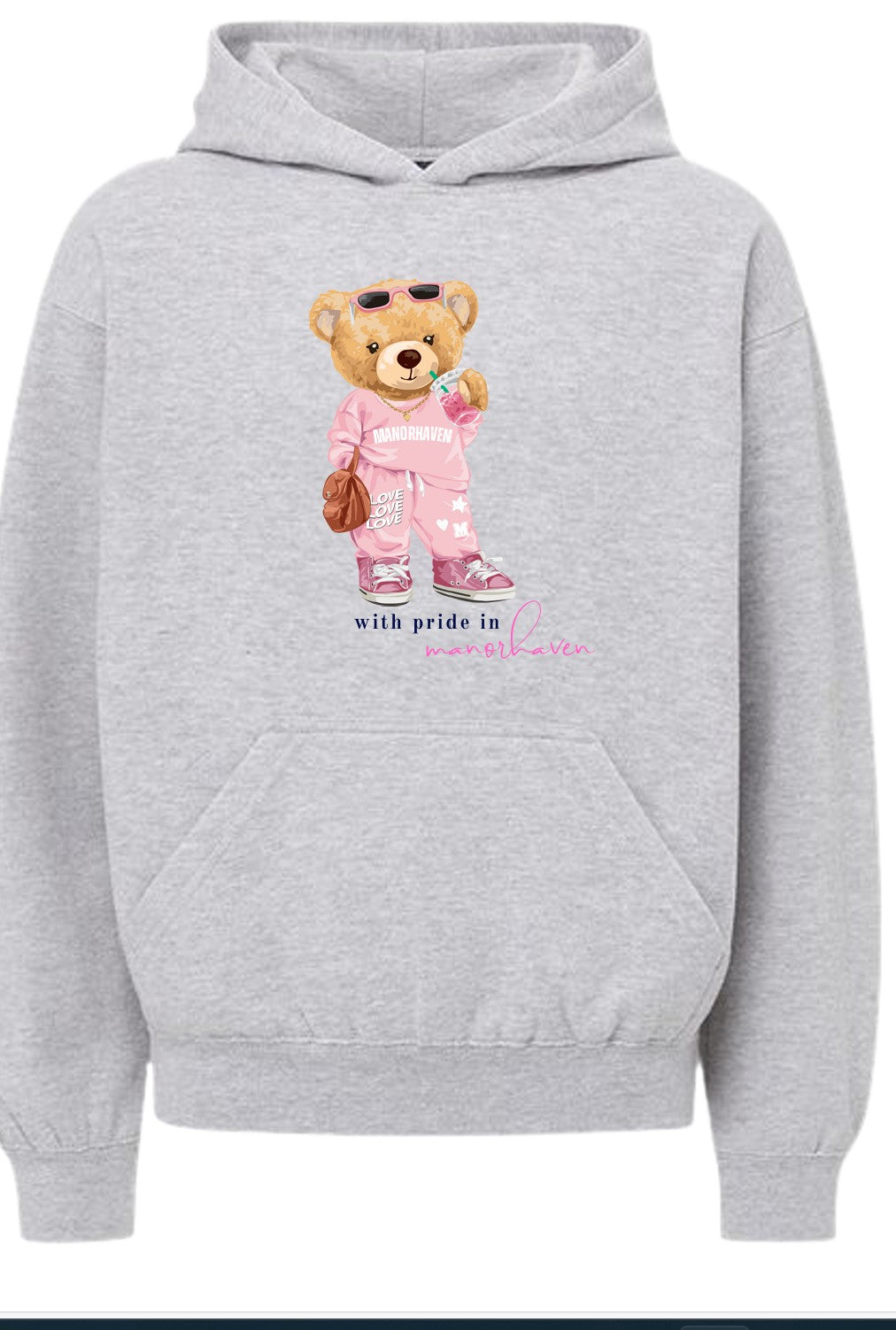 Girls Grey Bear Sweatshirt
